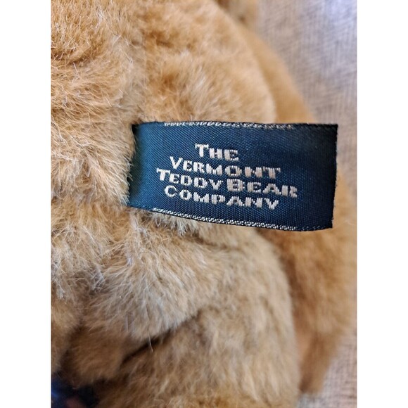 Vintage The Vermont Teddy Bear Co Jointed 16" Brown Bear, With Diaper and Bib. - Picture 11 of 12
